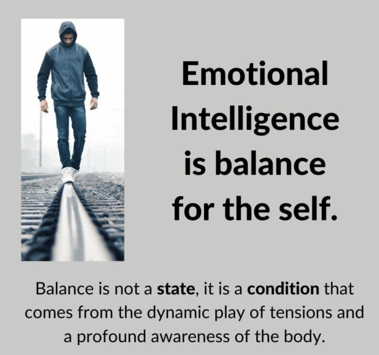 Emotional Intelligence is balance for the self